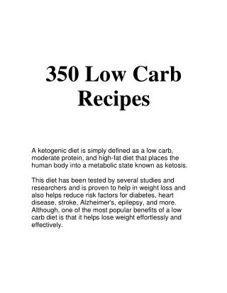 350 Low Carb Recipes