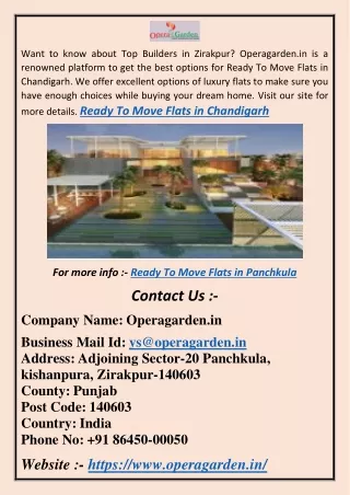 Ready To Move Flats in Panchkula jhkujhkhuykhkh