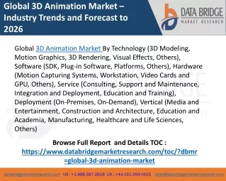 Global 3D Animation Market