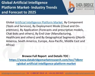 Global Artificial Intelligence Platform Market-