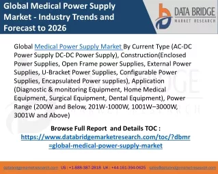 Global Medical Power Supply Market