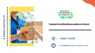 Trained & Certified Removalists in Oxford