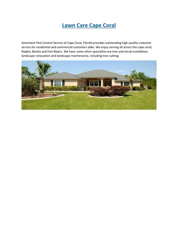 Lawn Care Cape Coral