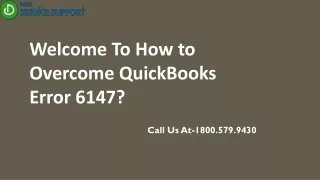 The Best Ever Solution for QuickBooks Error 6147