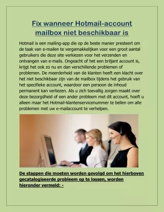 Fix wanneer Hotmail-account mailbox niet beschikbaar is