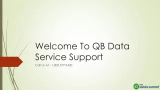 welcome to qb data service support