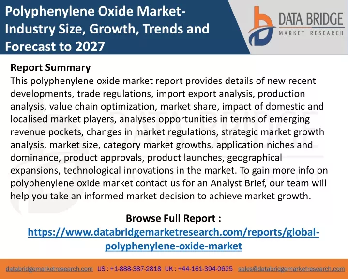 polyphenylene oxide market industry size growth