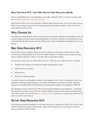 data recovery nyc your mac server data recovery