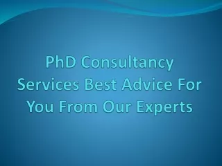 Phd Thesis Writing Services