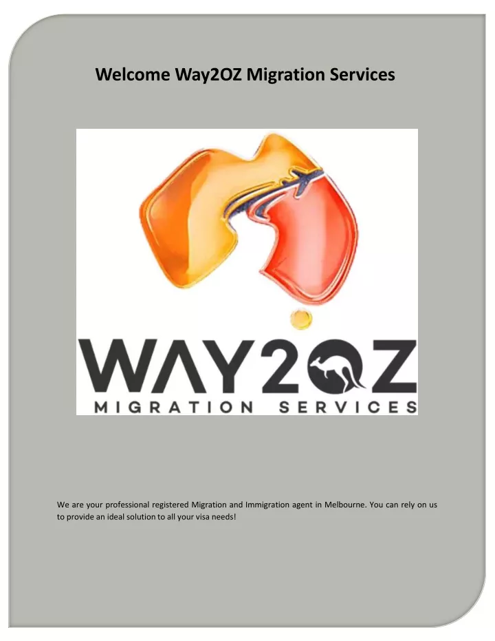 welcome way2oz migration services