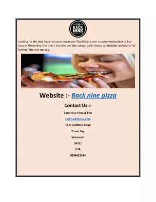 looking for the best pizza restaurant near