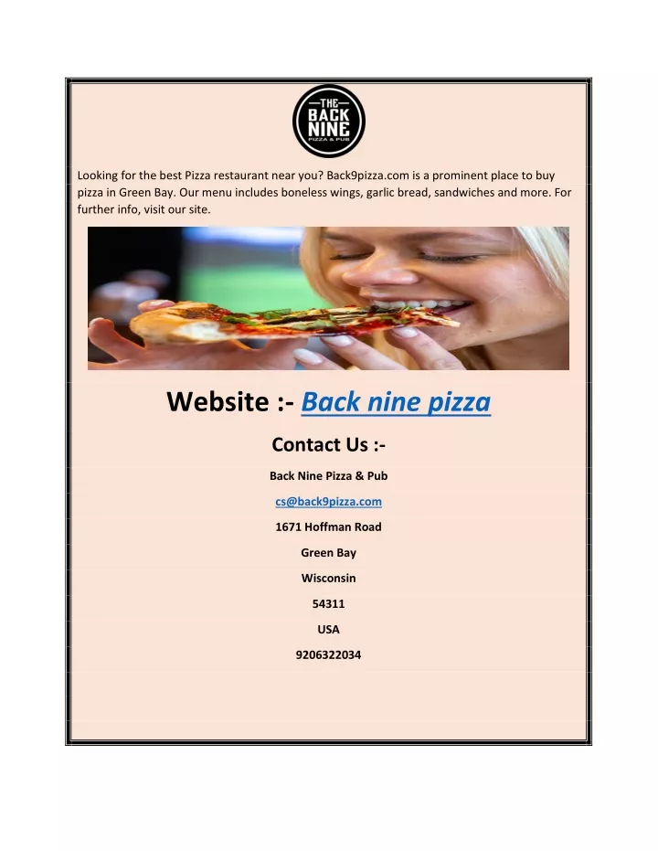 looking for the best pizza restaurant near