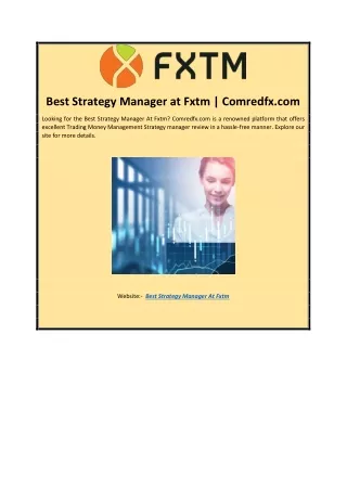 Best Strategy Manager at Fxtm  Comredfx