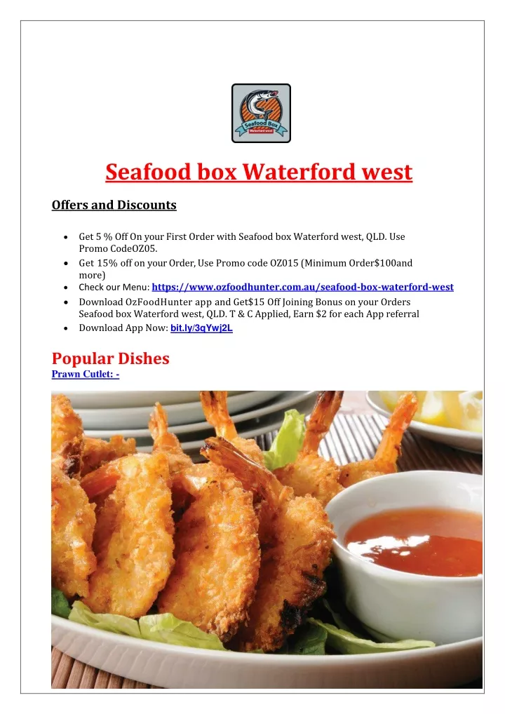 seafood box waterford west offers and discounts