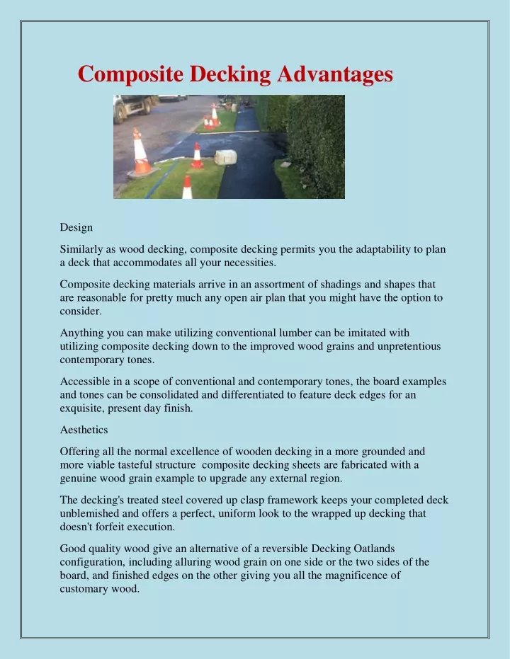 composite decking advantages