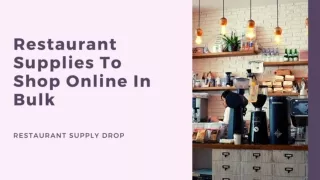 Restaurant Supplies To Shop Online In Bulk