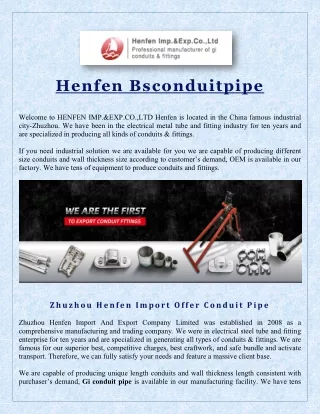 Hf-bsconduitpipe.com - The Leading Chinese Pipe Manufacturer & Supplier in China