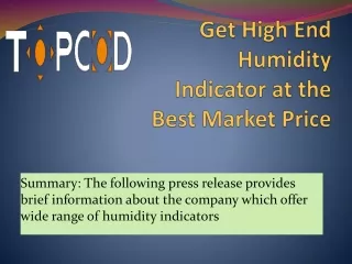 get high end humidity indicator at the best market price