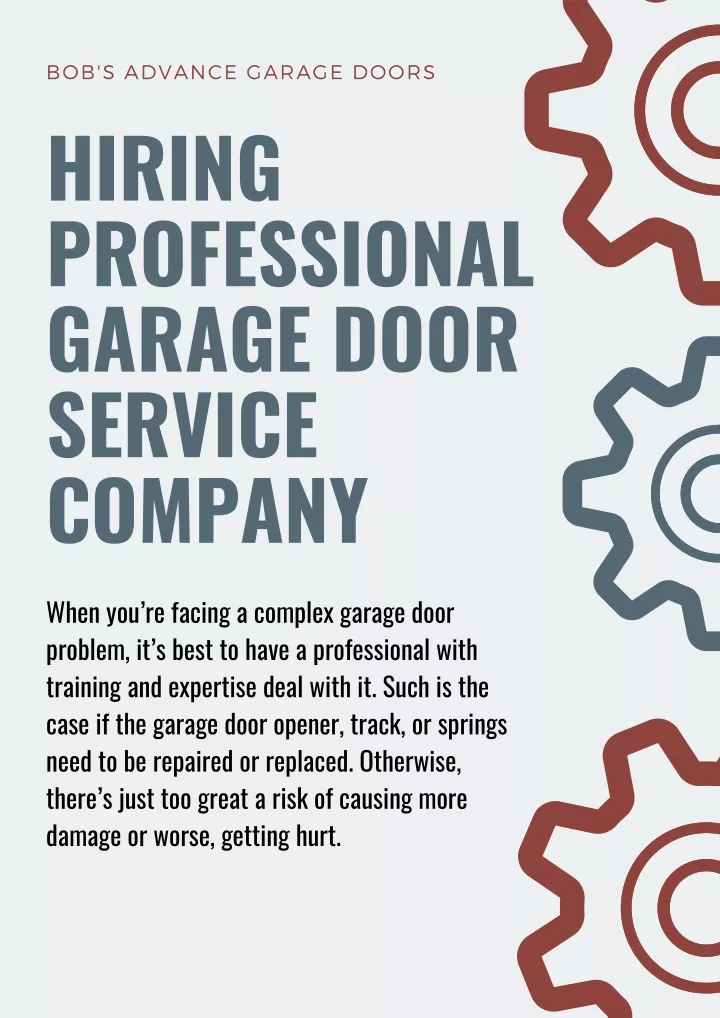 bob s advance garage doors hiring professional