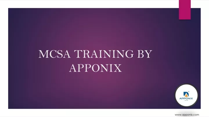 mcsa training by apponix