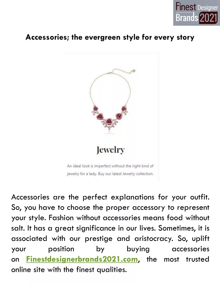 accessories the evergreen style for every story