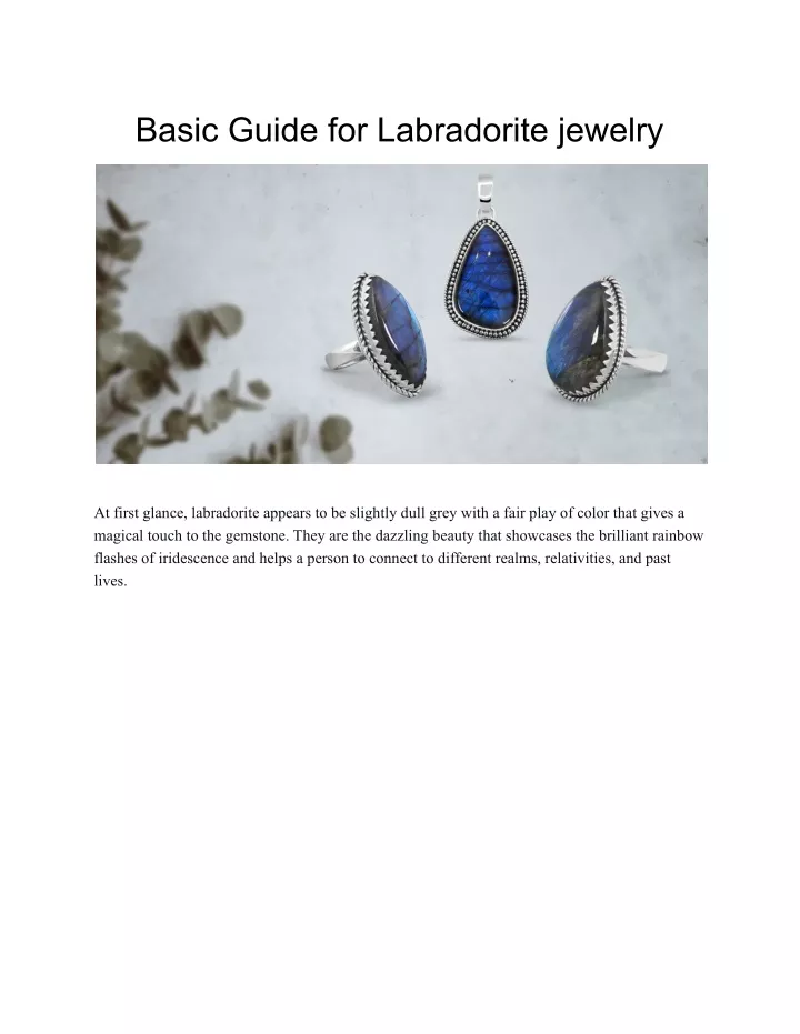 basic guide for labradorite jewelry
