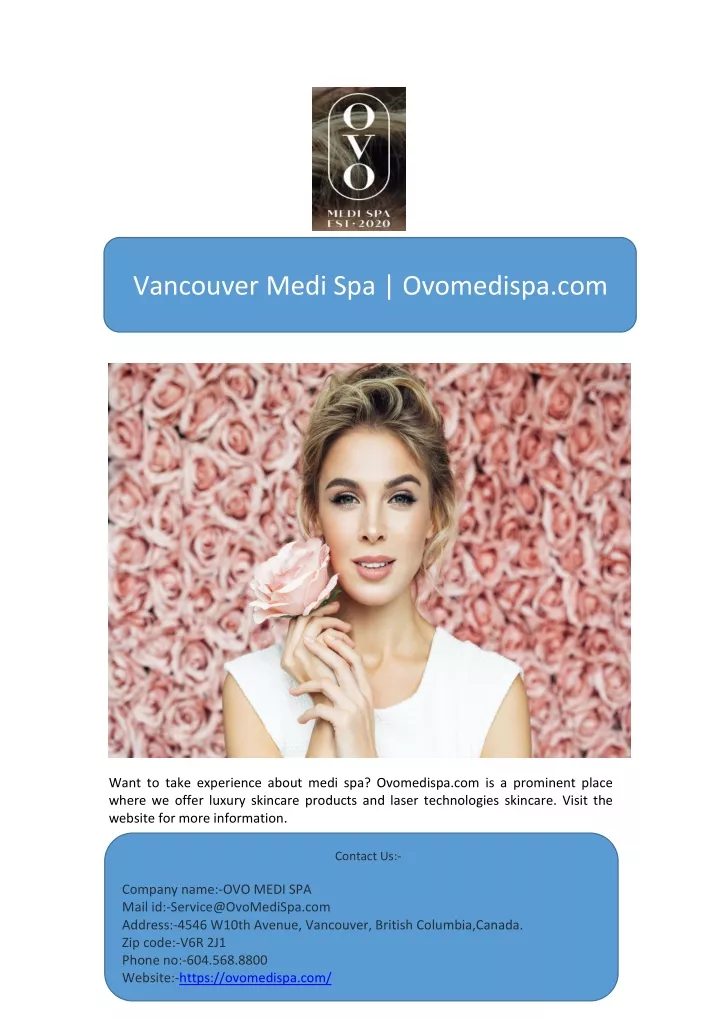 vancouver medi spa ovomedispa com