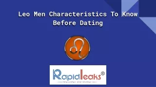 leo men characteristics to know before dating