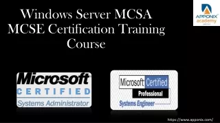 Windows Server MCSA MCSE Certification Training Course