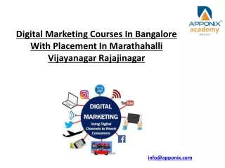 digital marketing courses in bangalore with placement in marathahalli vijayanagar rajajinagar