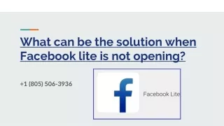 what can be the solution when facebook lite is not opening