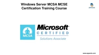 MCSA Training | Classroom | Online