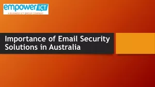 Importance of Email Security Solutions in Australia