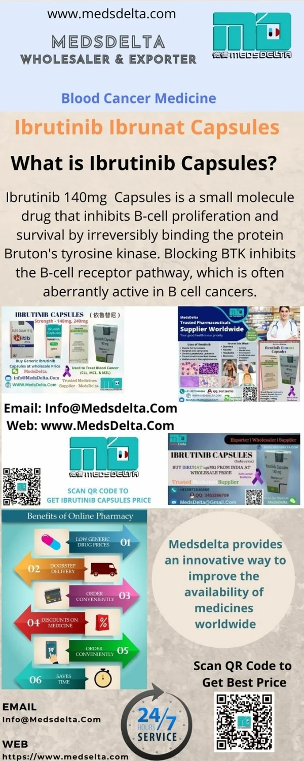 Ibrutinib Capsules Generic Brands | Ibrunat 140mg Wholesaler