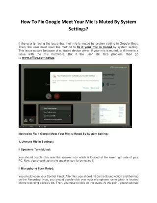 how to fix google meet your mic is muted