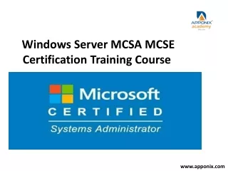 MCSA Certification Training Course(2)