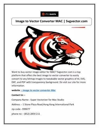 Image to Vector Converter MAC | Svgvector.com