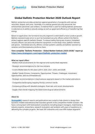 Global Ballistic Protection Market Report Top 5 Players