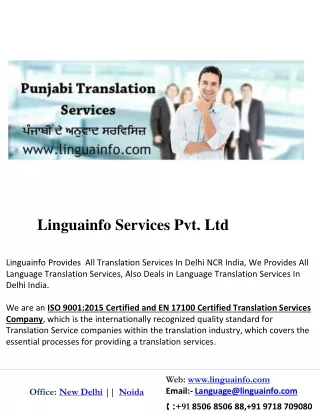 All Translation Services In Delhi NCR.