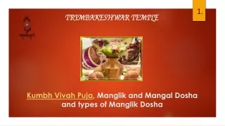 Kumbh Vivah Puja and Manglik Dosh and its Types