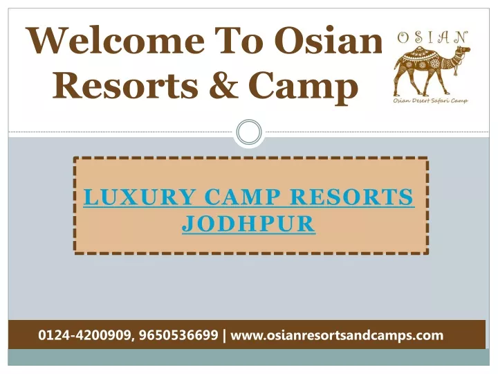 welcome to osian resorts camp