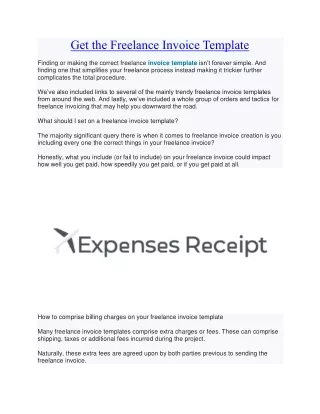 Get the Freelance Invoice Template