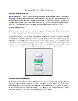 Buy Sustanon 250 Online in USA
