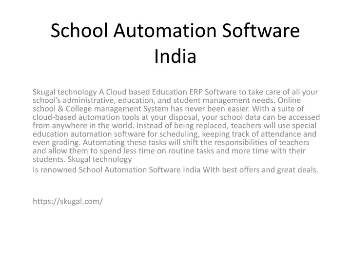 school automation software india