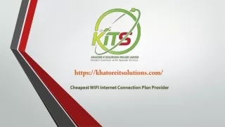 Cheapest WIFI Plans in Odisha, India | Khatore IT Solutions