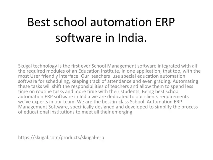 best school automation erp software in india