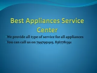 Best Appliances Service Center