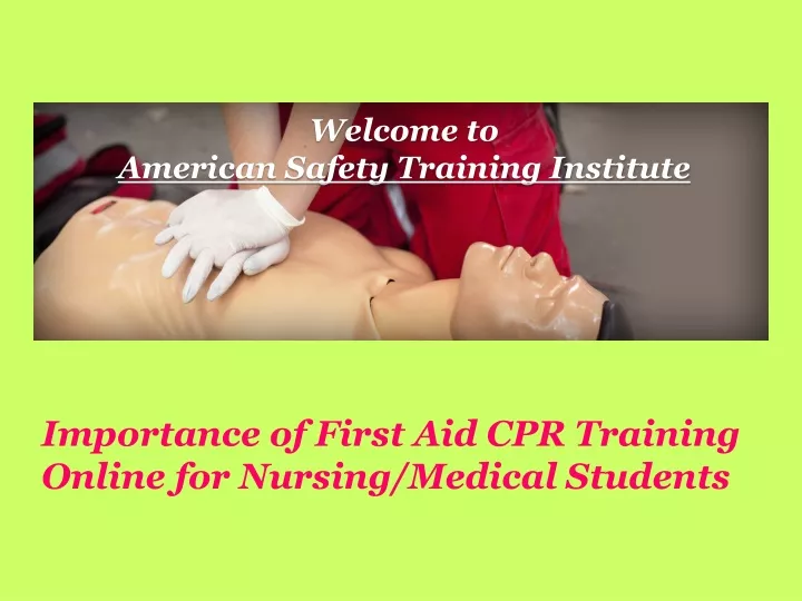 welcome to american safety training institute