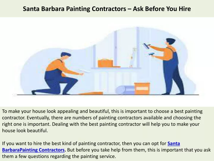 santa barbara painting contractors ask before you hire