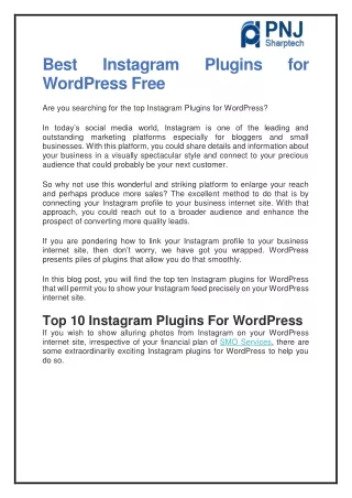 Best Instagram Plugins for WordPress Free